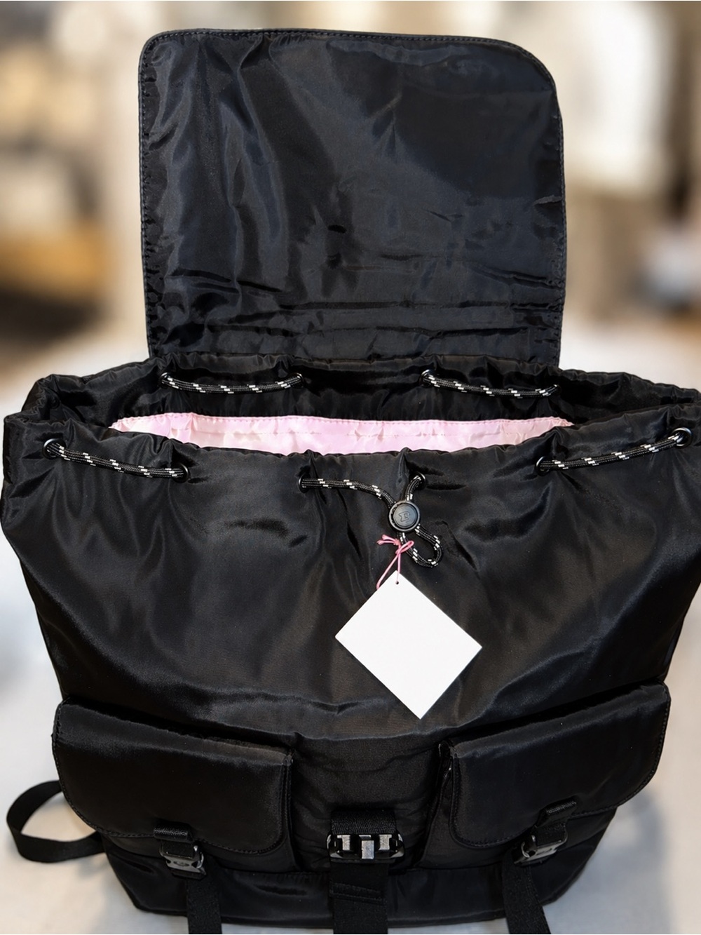 NWT victoria’s Secret pink nylon cargo backpack - Picture 3 of 5